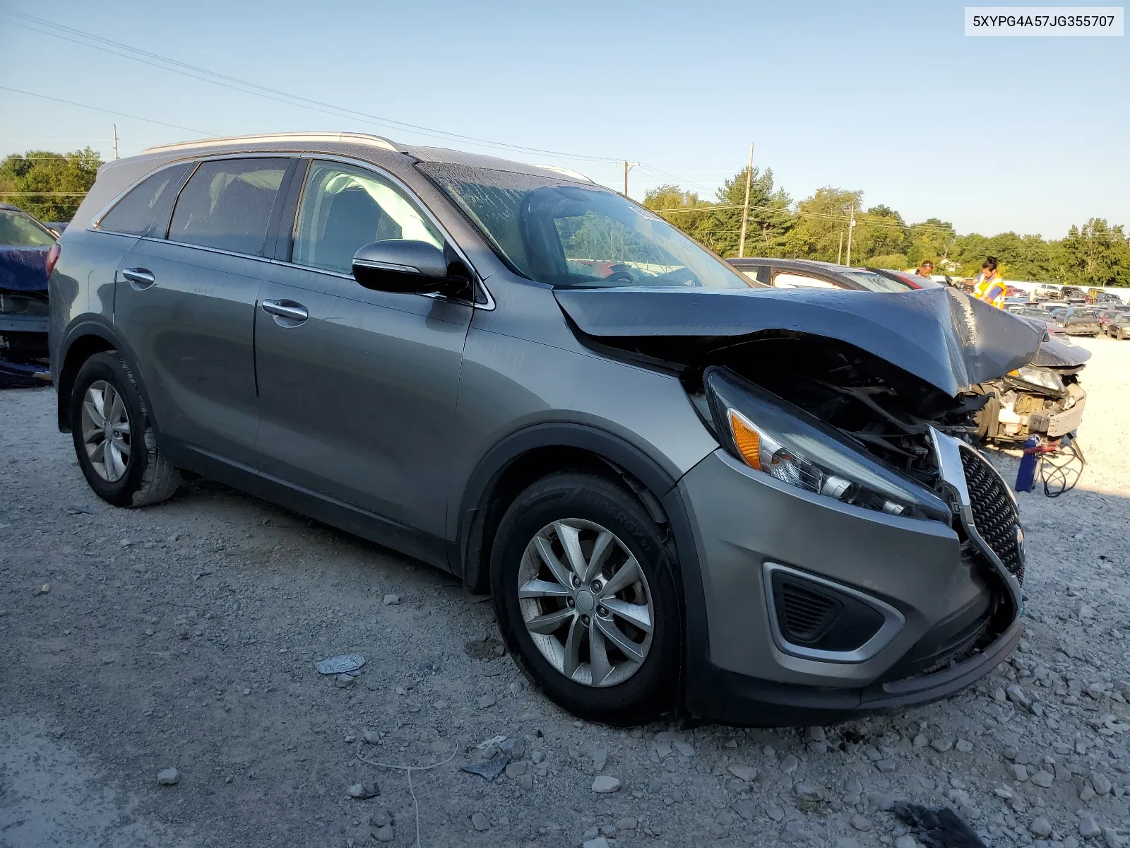 2018 Kia Sorento Lx VIN: 5XYPG4A57JG355707 Lot: 66975084