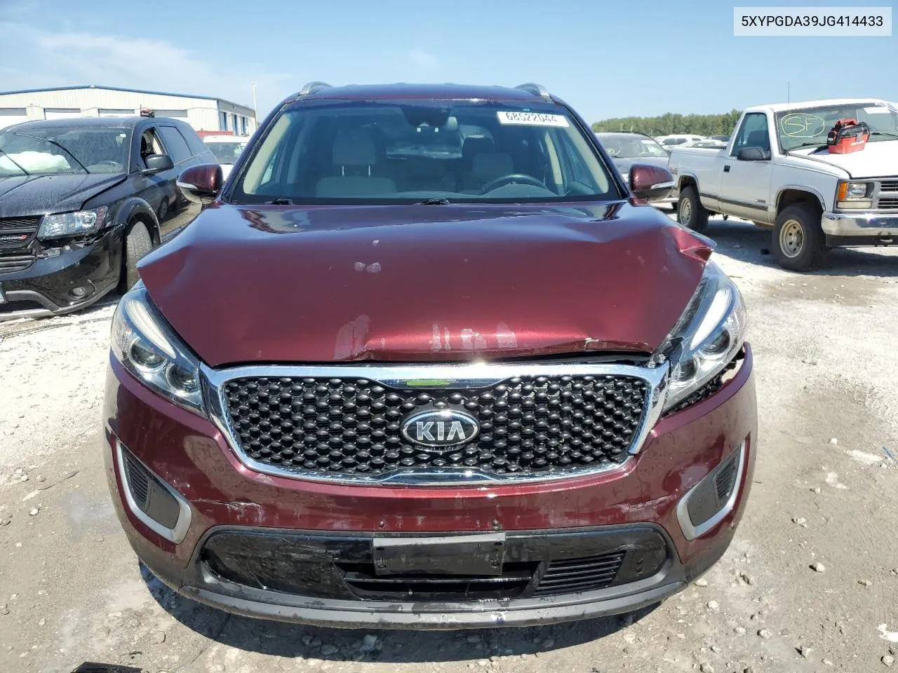 2018 Kia Sorento Lx VIN: 5XYPGDA39JG414433 Lot: 68522044