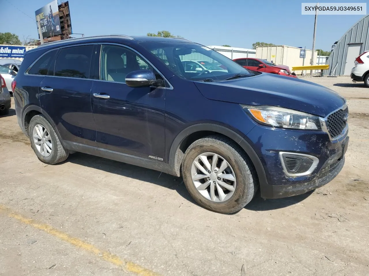 2018 Kia Sorento Lx VIN: 5XYPGDA59JG349651 Lot: 69675504