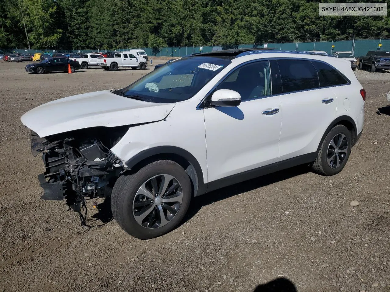 2018 Kia Sorento Ex VIN: 5XYPH4A5XJG421308 Lot: 69705384