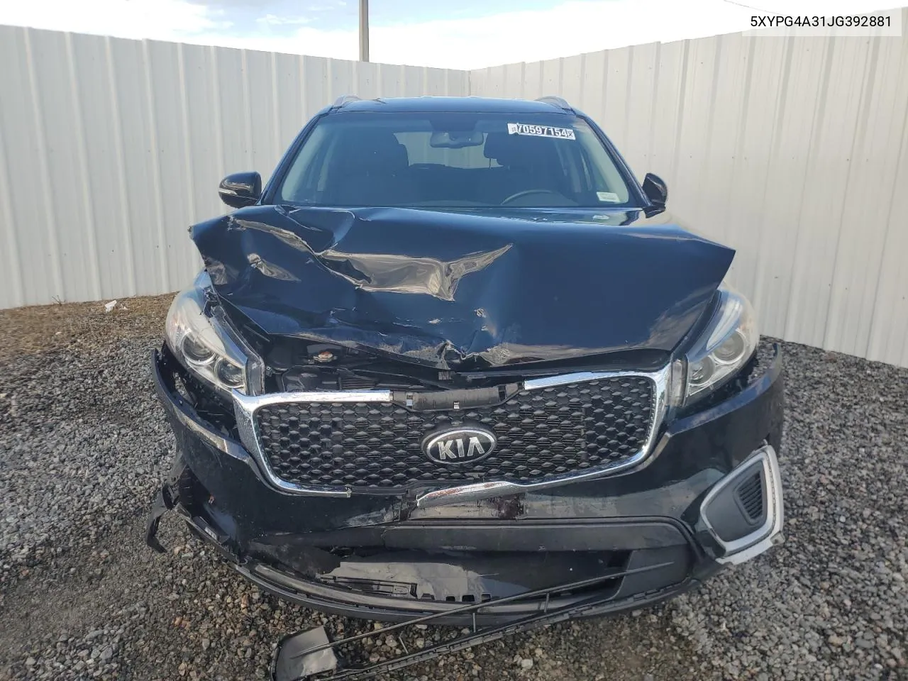 2018 Kia Sorento Lx VIN: 5XYPG4A31JG392881 Lot: 70597154