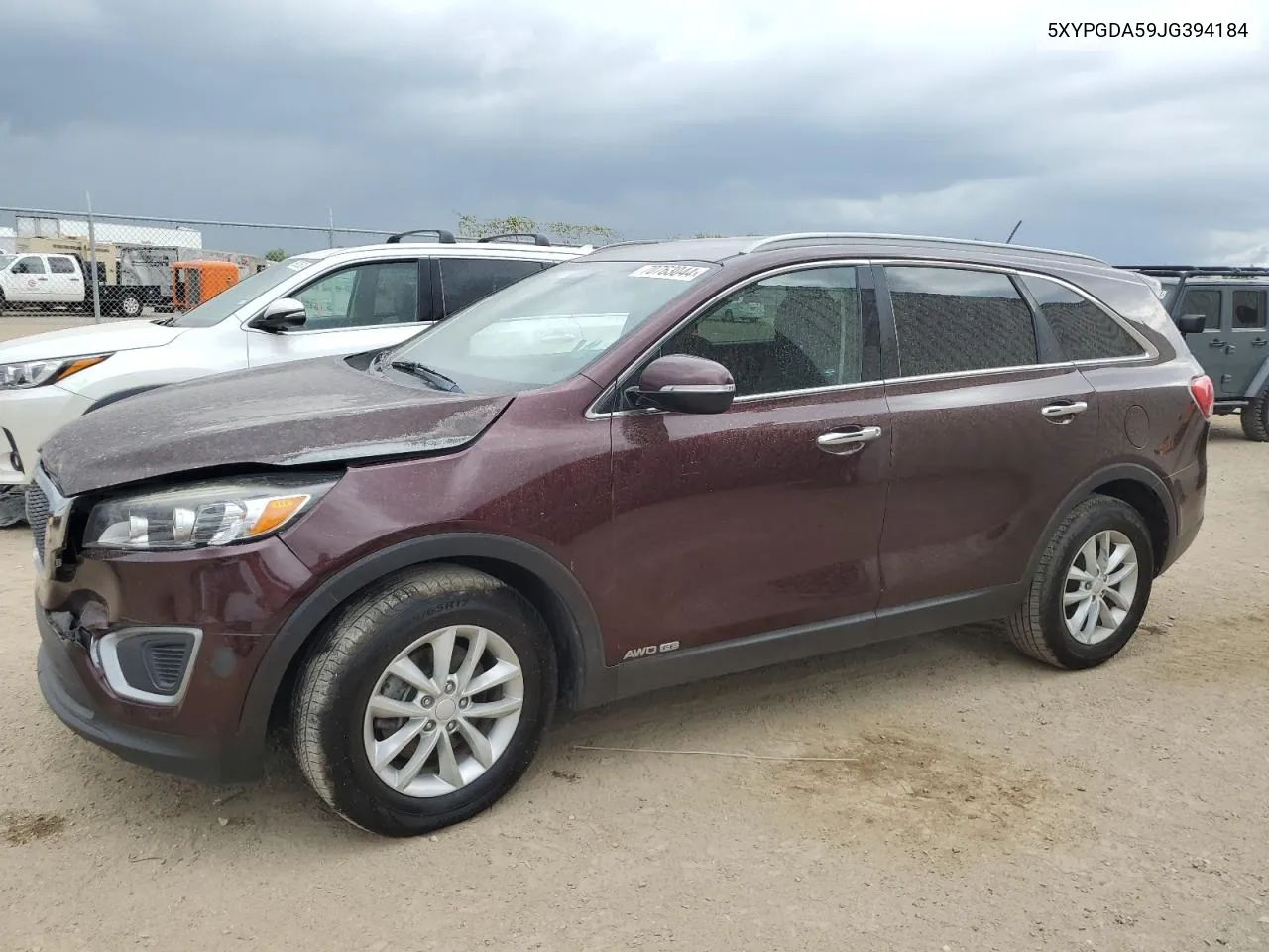 2018 Kia Sorento Lx VIN: 5XYPGDA59JG394184 Lot: 70763044