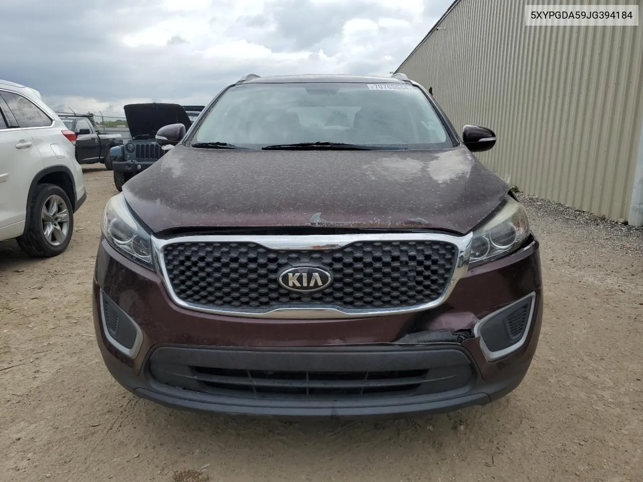 2018 Kia Sorento Lx VIN: 5XYPGDA59JG394184 Lot: 70763044