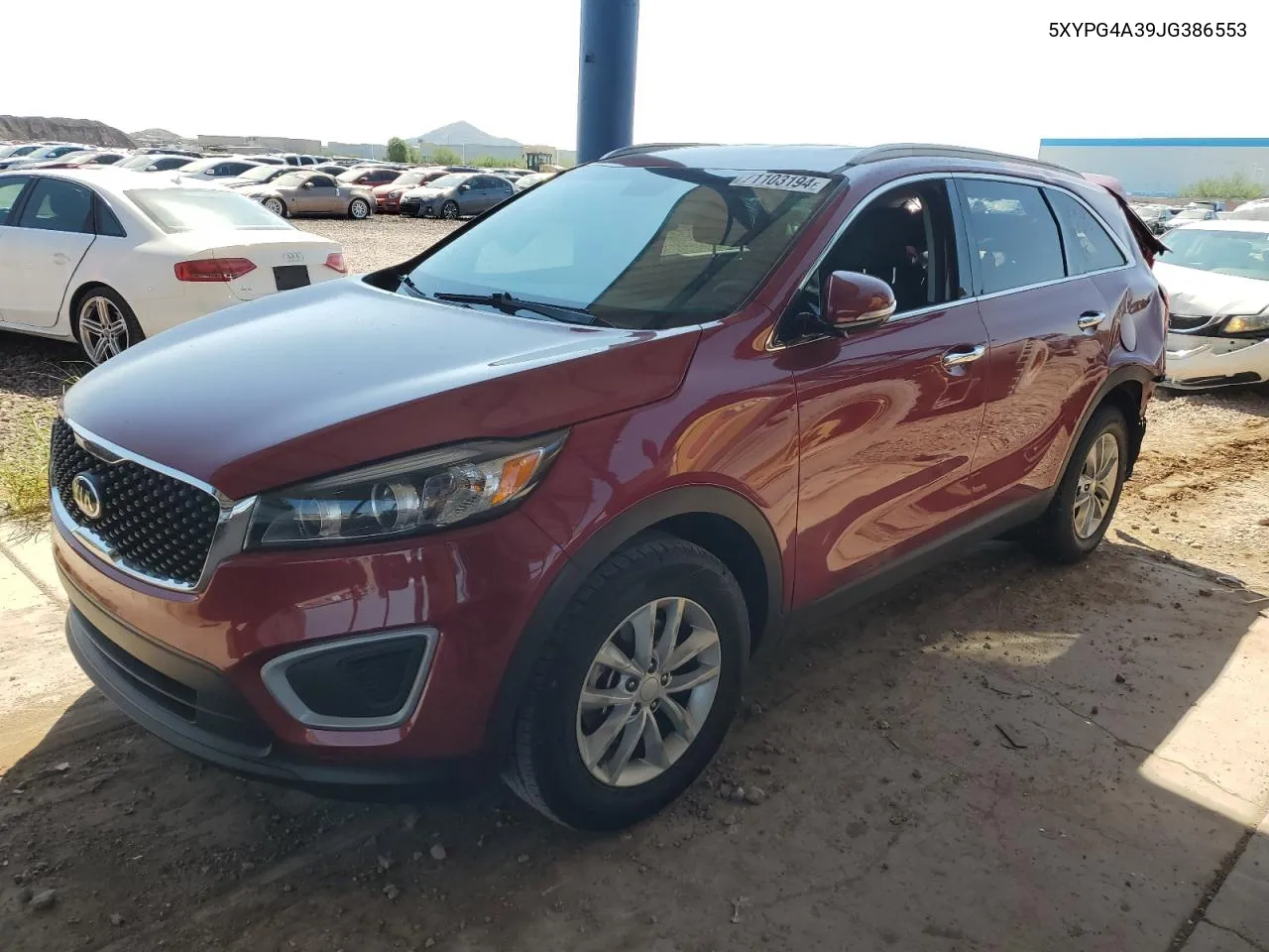 2018 Kia Sorento Lx VIN: 5XYPG4A39JG386553 Lot: 71103194