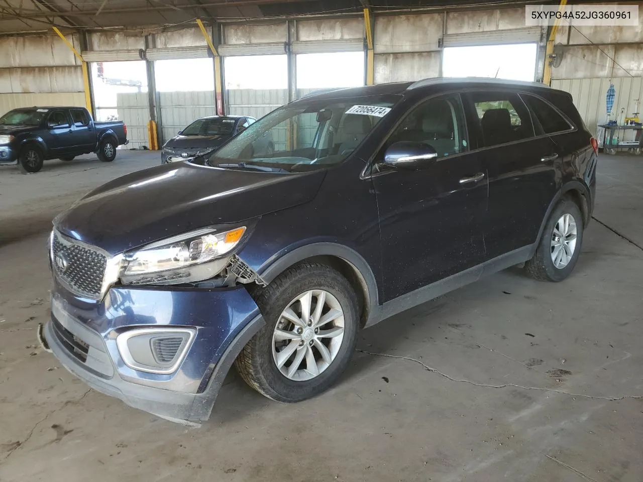 2018 Kia Sorento Lx VIN: 5XYPG4A52JG360961 Lot: 72056474