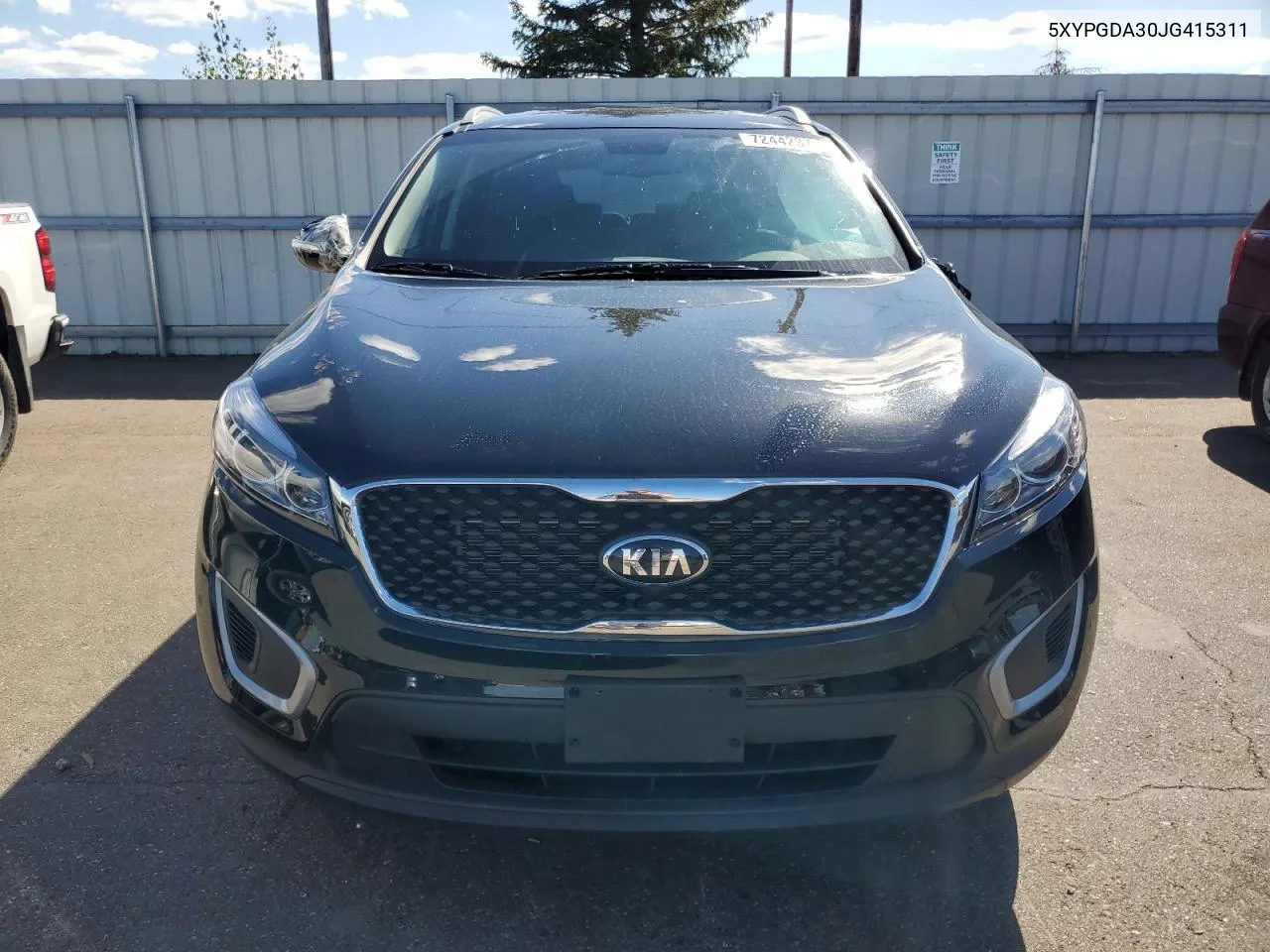 2018 Kia Sorento Lx VIN: 5XYPGDA30JG415311 Lot: 72442374