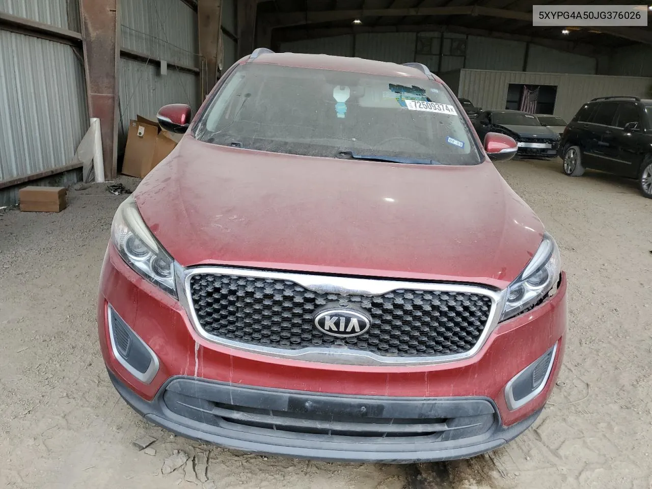 2018 Kia Sorento Lx VIN: 5XYPG4A50JG376026 Lot: 72509374