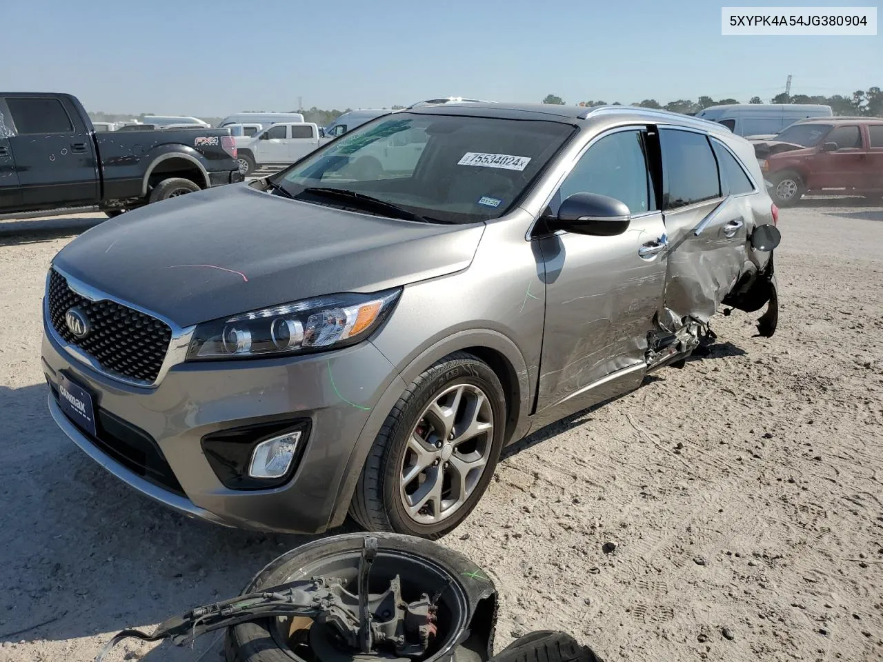 2018 Kia Sorento Sx VIN: 5XYPK4A54JG380904 Lot: 75534024