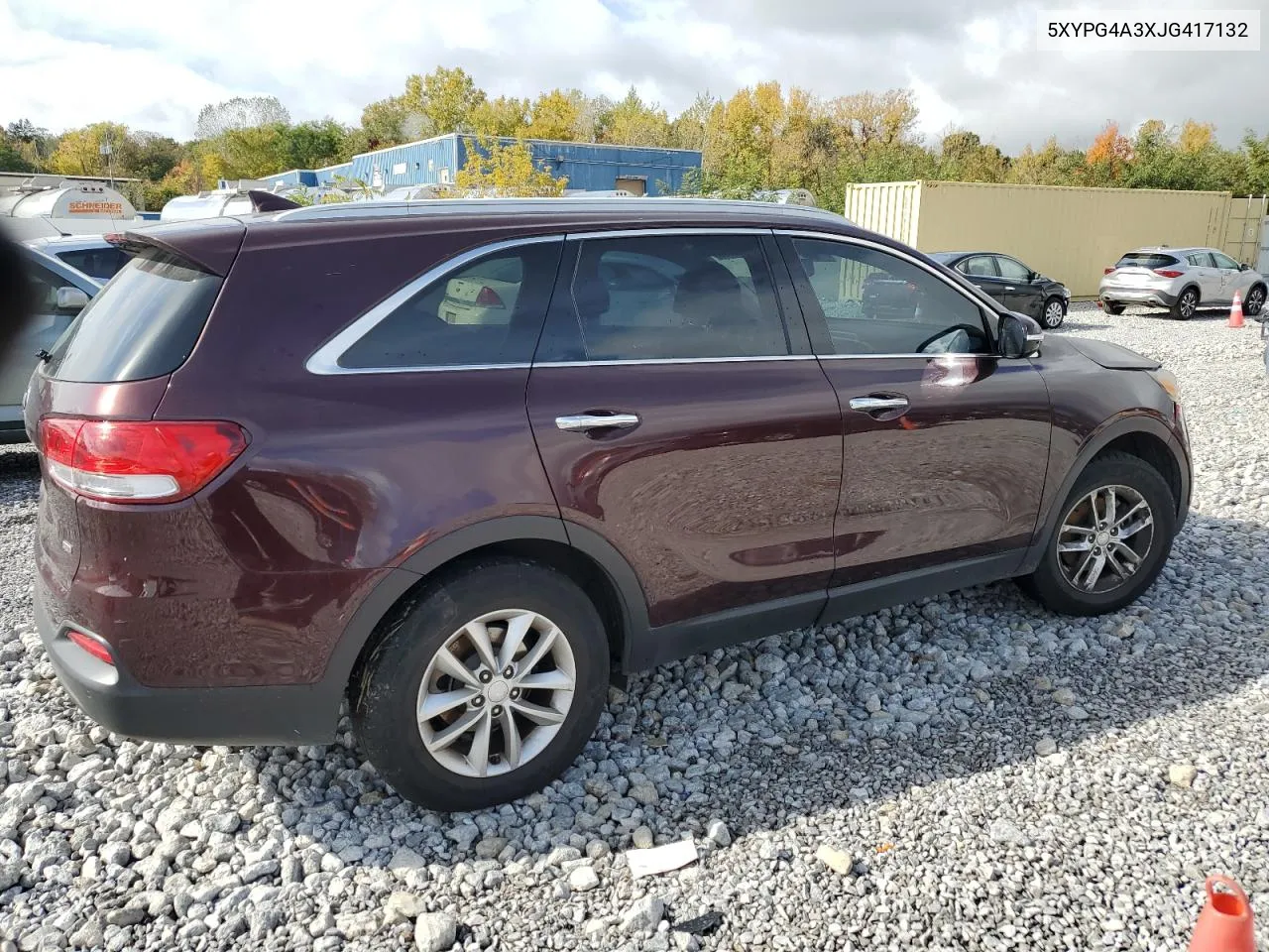 2018 Kia Sorento Lx VIN: 5XYPG4A3XJG417132 Lot: 76053934