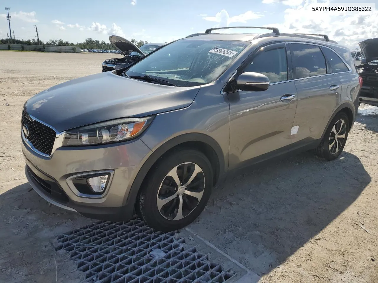 2018 Kia Sorento Ex VIN: 5XYPH4A59JG385322 Lot: 77813334