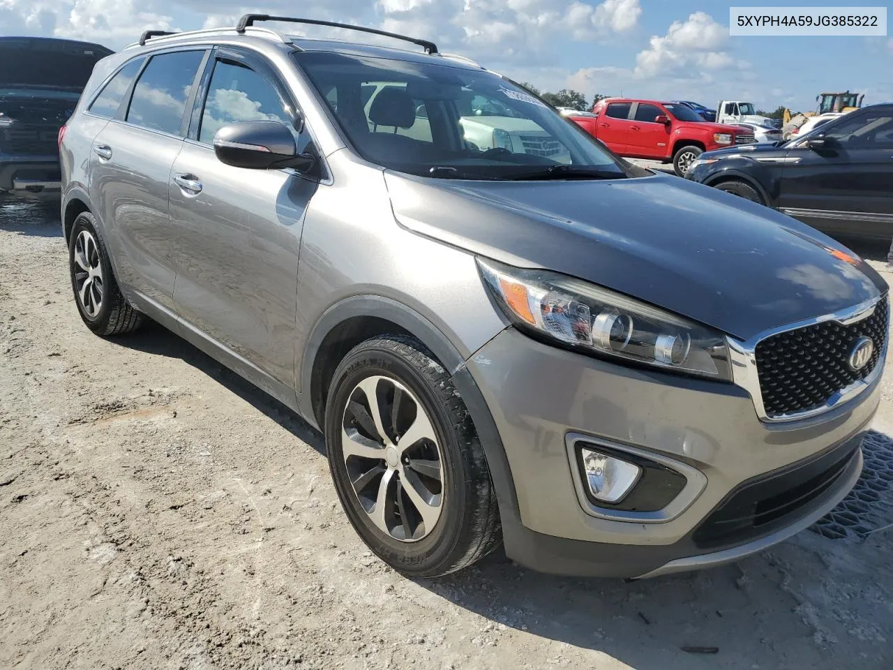 2018 Kia Sorento Ex VIN: 5XYPH4A59JG385322 Lot: 77813334