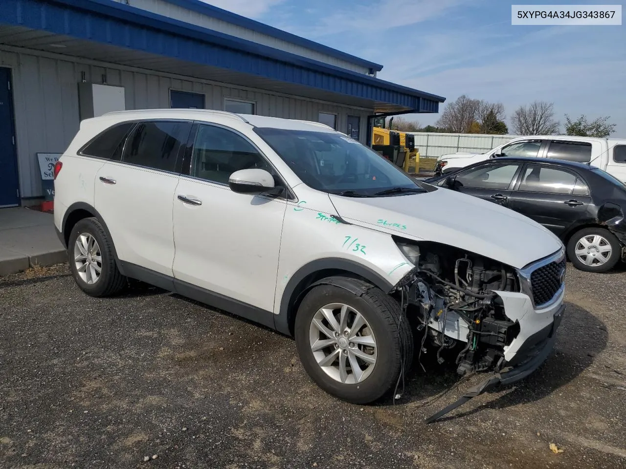 2018 Kia Sorento Lx VIN: 5XYPG4A34JG343867 Lot: 77950554