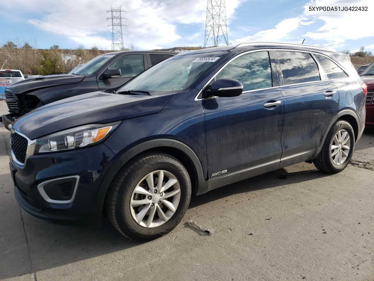 2018 Kia Sorento Lx VIN: 5XYPGDA51JG422432 Lot: 79659524