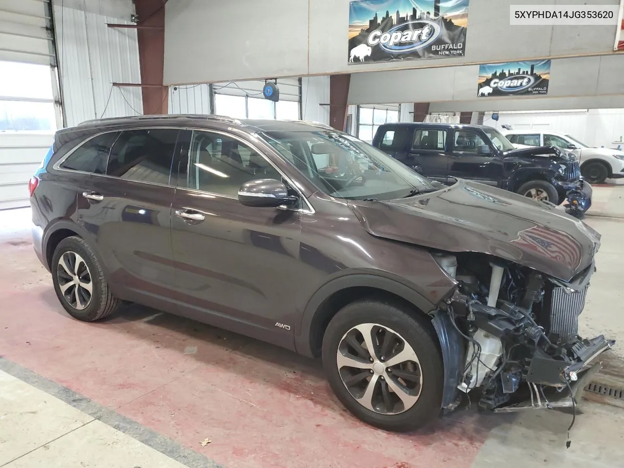 2018 Kia Sorento Ex VIN: 5XYPHDA14JG353620 Lot: 80290414