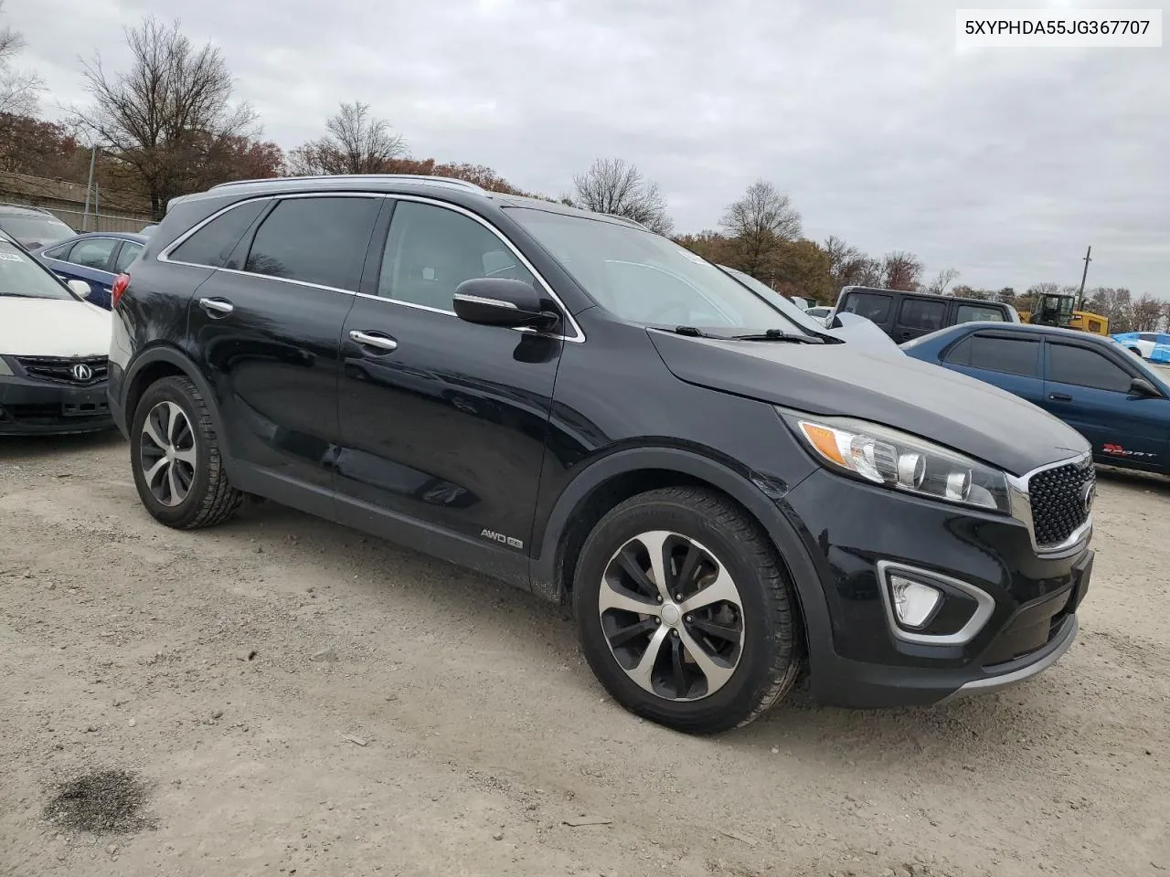 2018 Kia Sorento Ex VIN: 5XYPHDA55JG367707 Lot: 80474544