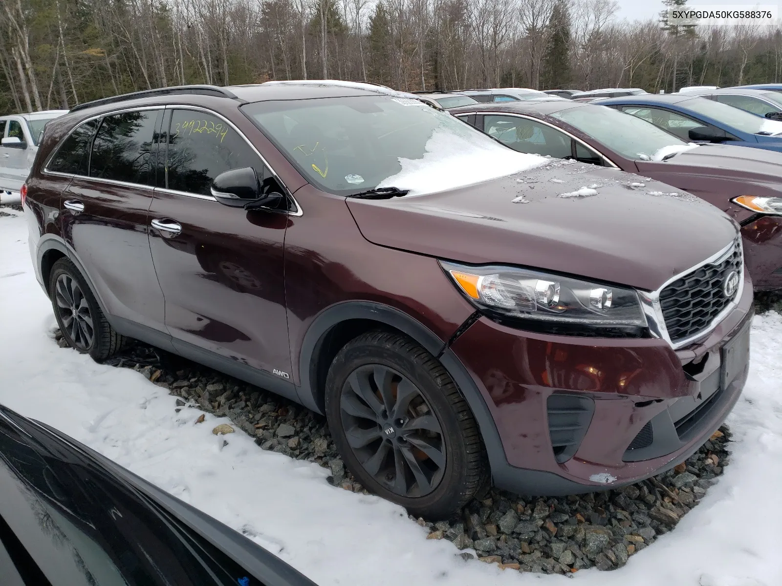 2019 Kia Sorento Lx VIN: 5XYPGDA50KG588376 Lot: 39922294