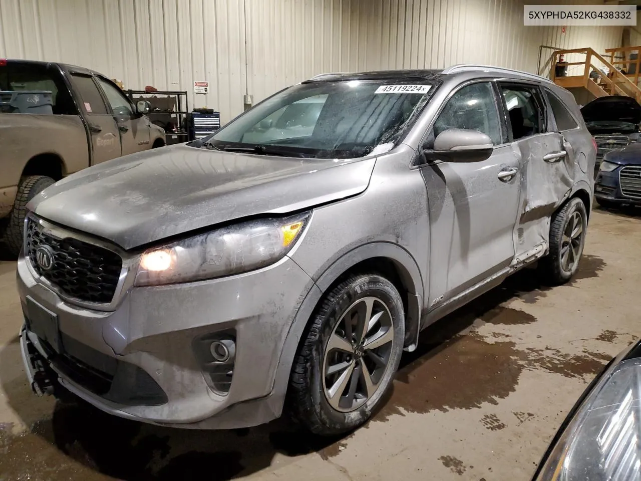 2019 Kia Sorento Ex VIN: 5XYPHDA52KG438332 Lot: 45119224