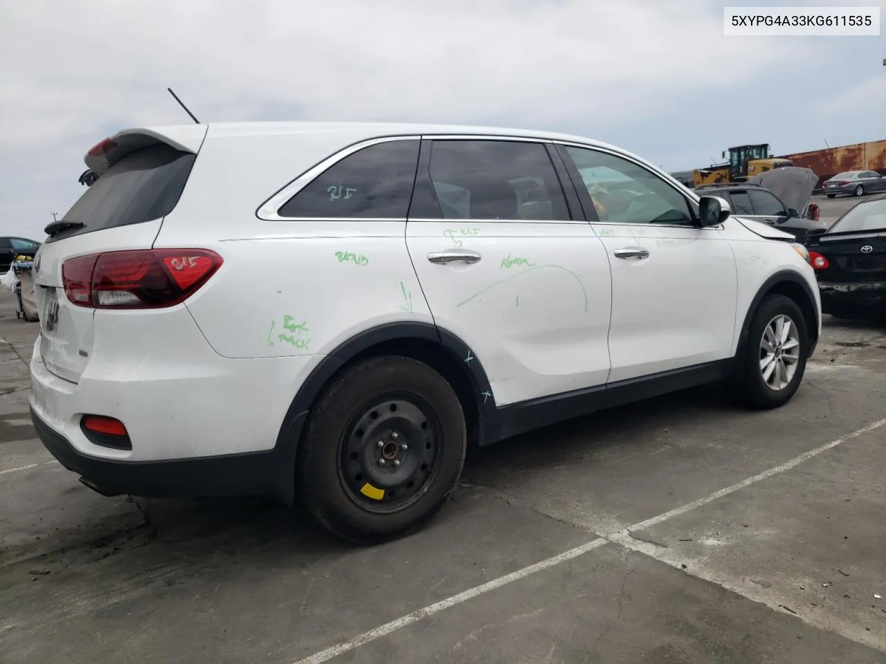 2019 Kia Sorento L VIN: 5XYPG4A33KG611535 Lot: 53659454