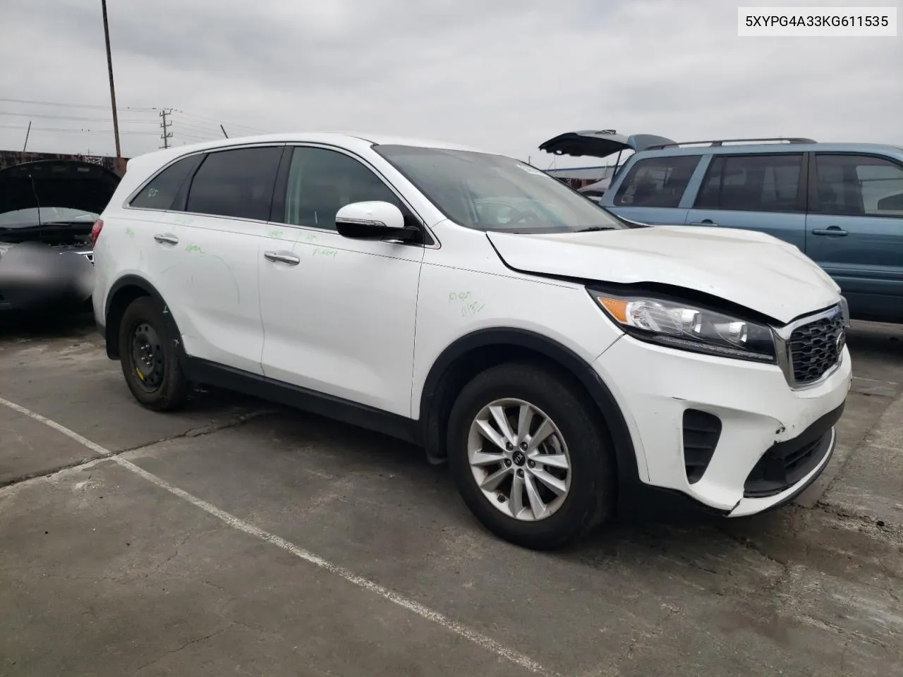 2019 Kia Sorento L VIN: 5XYPG4A33KG611535 Lot: 53659454