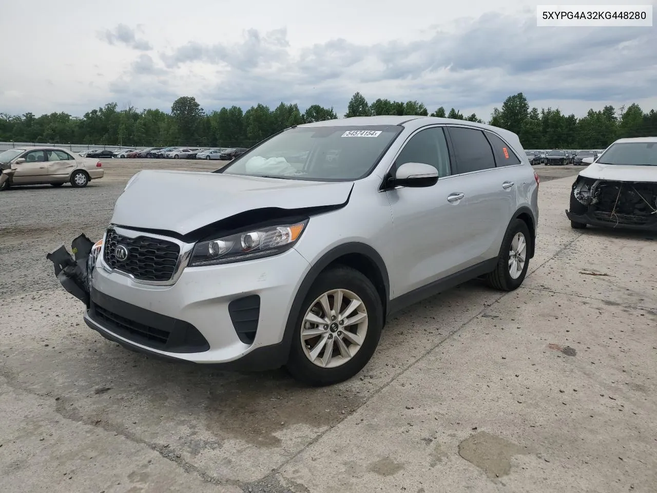 2019 Kia Sorento L VIN: 5XYPG4A32KG448280 Lot: 54574154