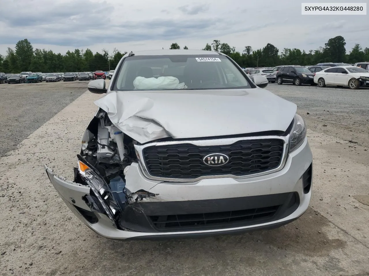 2019 Kia Sorento L VIN: 5XYPG4A32KG448280 Lot: 54574154