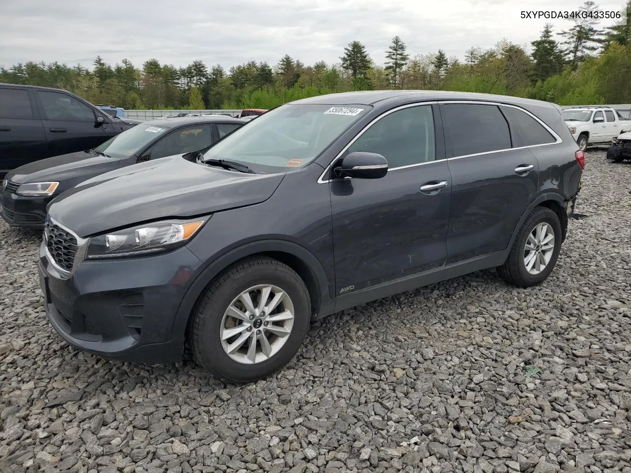 2019 Kia Sorento L VIN: 5XYPGDA34KG433506 Lot: 55067294