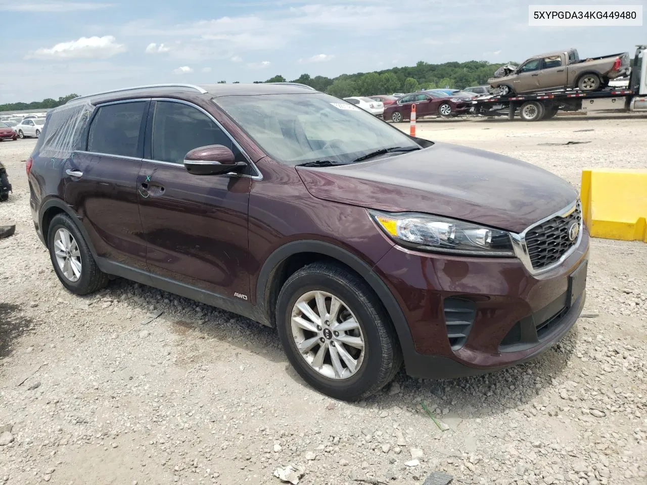 2019 Kia Sorento L VIN: 5XYPGDA34KG449480 Lot: 58871464