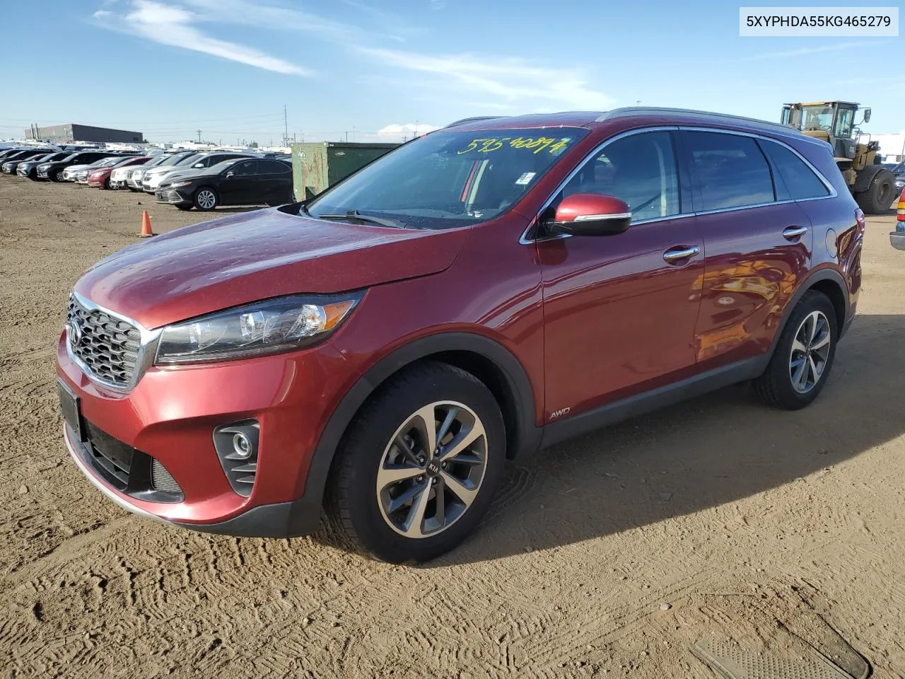 2019 Kia Sorento Ex VIN: 5XYPHDA55KG465279 Lot: 59540894