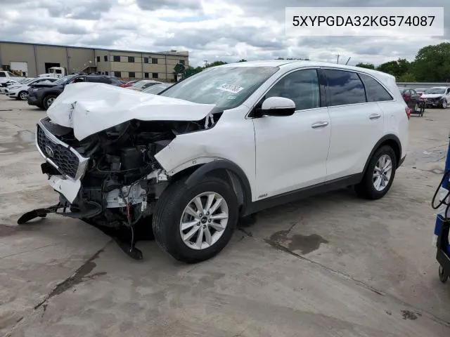 5XYPGDA32KG574087 2019 Kia Sorento L