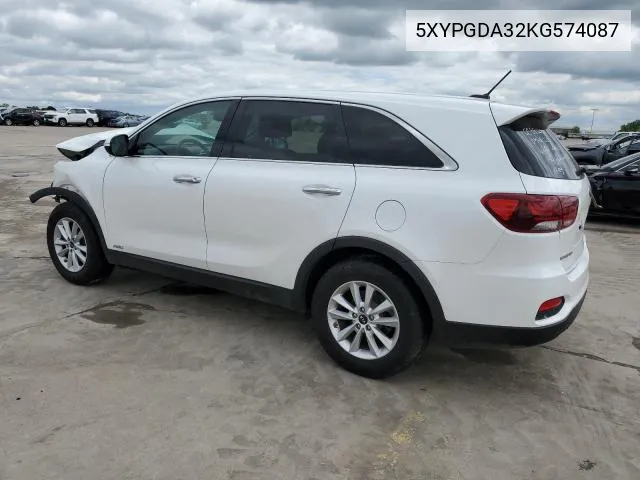 2019 Kia Sorento L VIN: 5XYPGDA32KG574087 Lot: 61393894