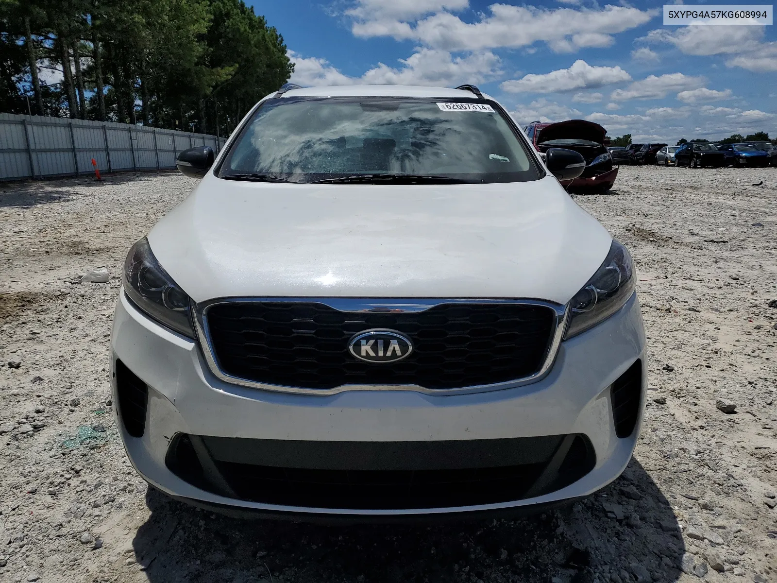 2019 Kia Sorento Lx VIN: 5XYPG4A57KG608994 Lot: 62667314