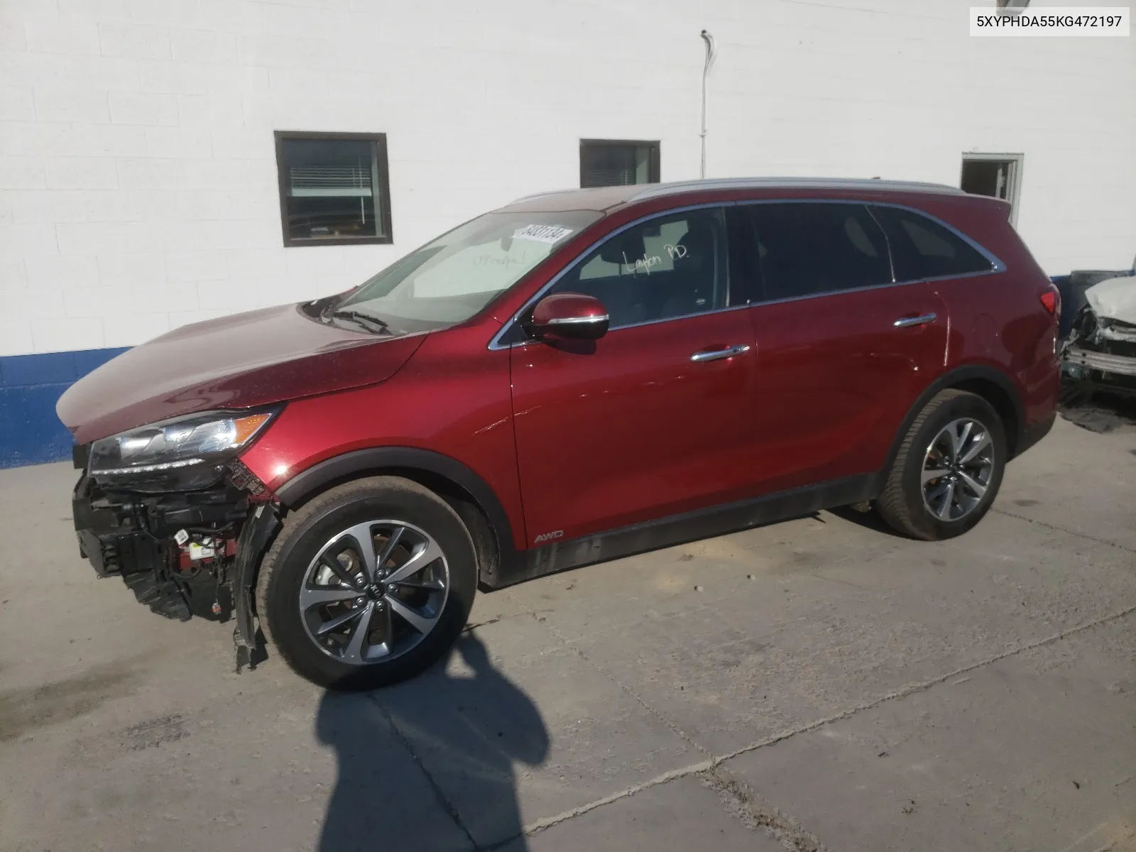 2019 Kia Sorento Ex VIN: 5XYPHDA55KG472197 Lot: 64831134