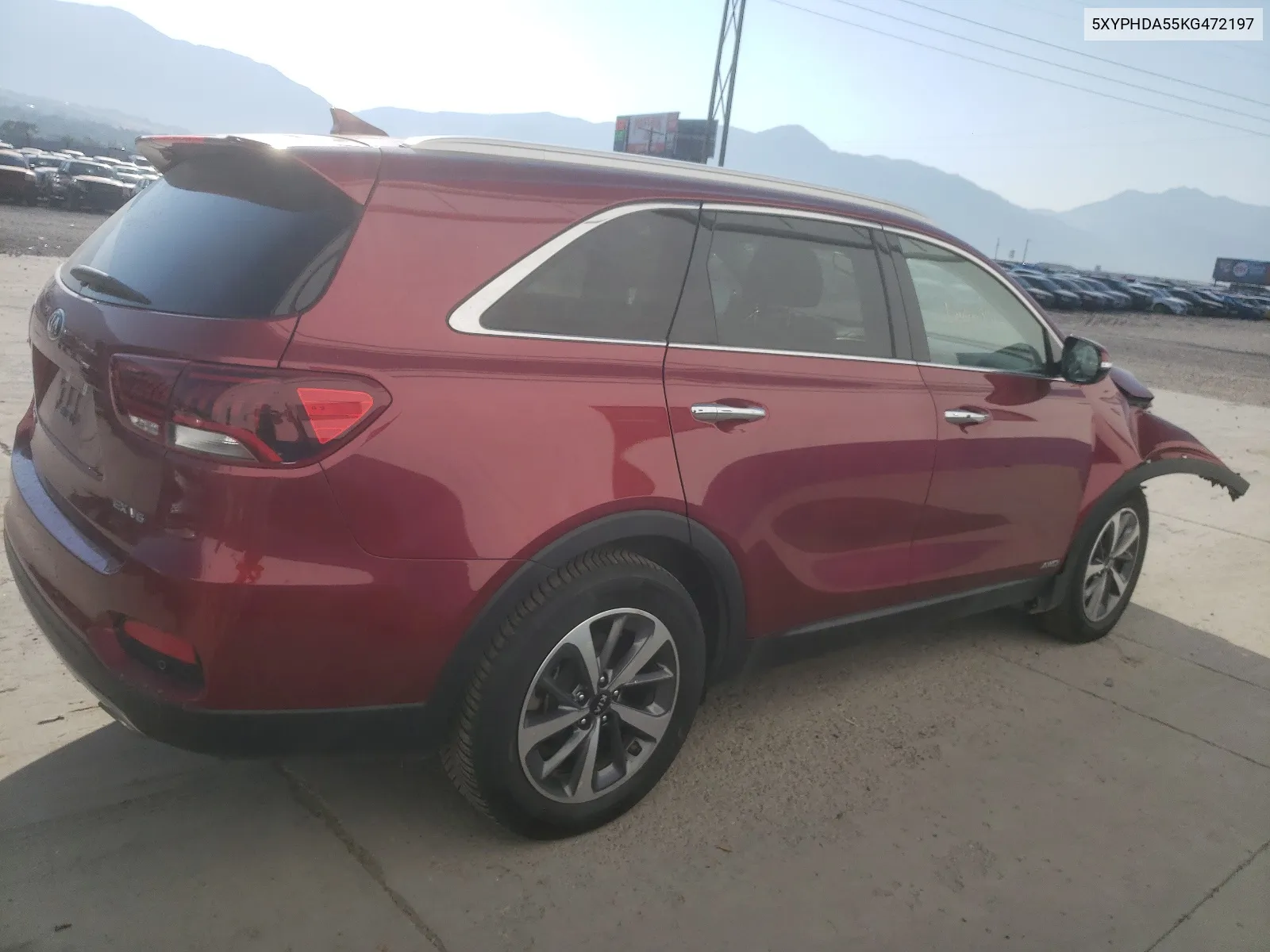 2019 Kia Sorento Ex VIN: 5XYPHDA55KG472197 Lot: 64831134