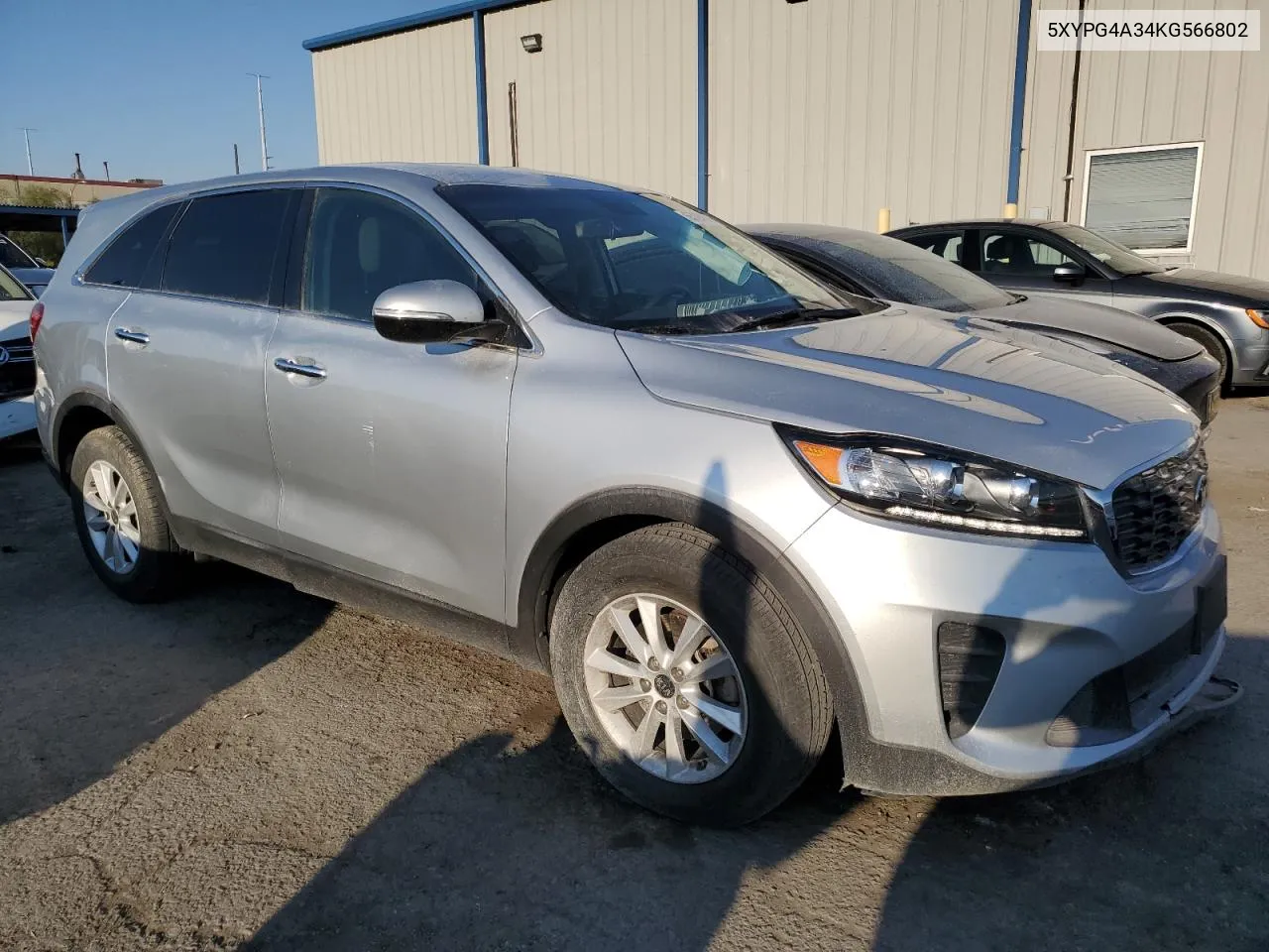 2019 Kia Sorento L VIN: 5XYPG4A34KG566802 Lot: 65184604