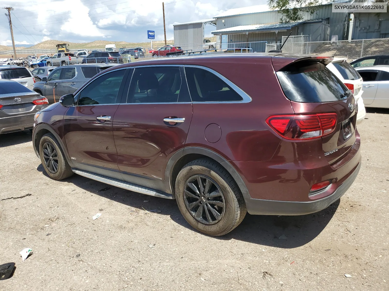 2019 Kia Sorento Lx VIN: 5XYPGDA51KG522693 Lot: 65609394