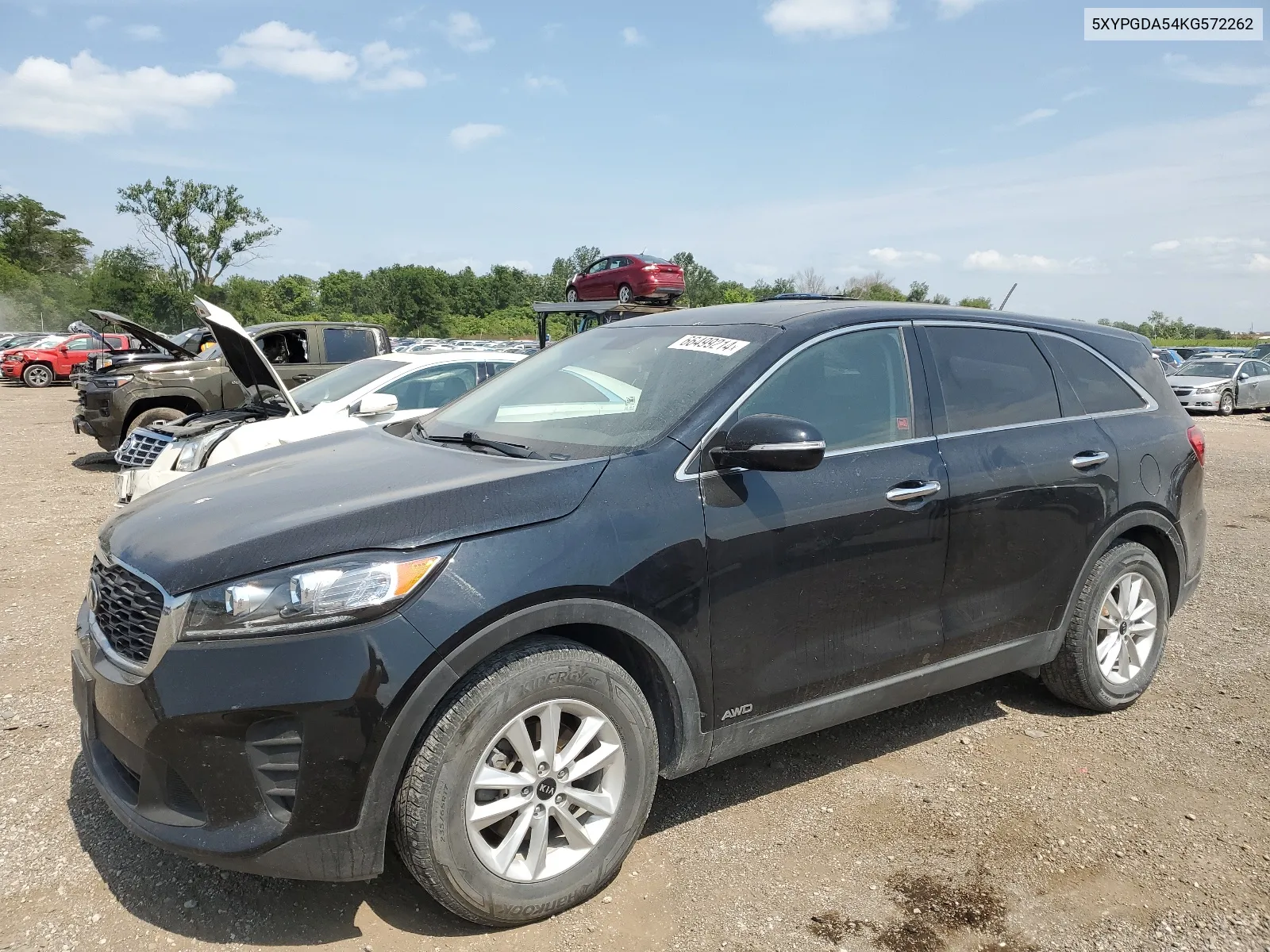 2019 Kia Sorento Lx VIN: 5XYPGDA54KG572262 Lot: 66499214