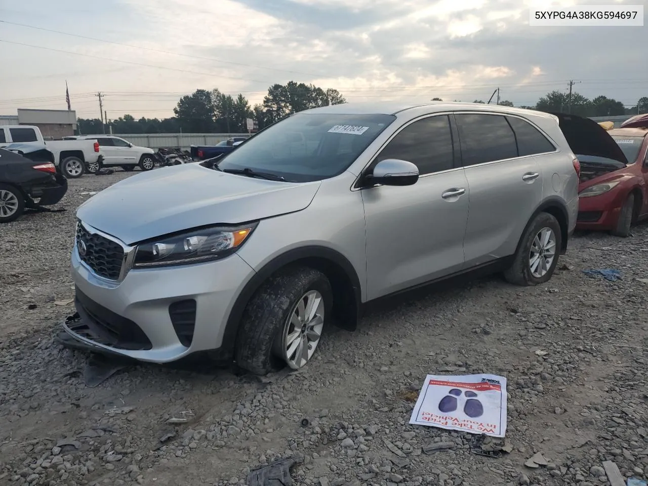 2019 Kia Sorento L VIN: 5XYPG4A38KG594697 Lot: 67147624