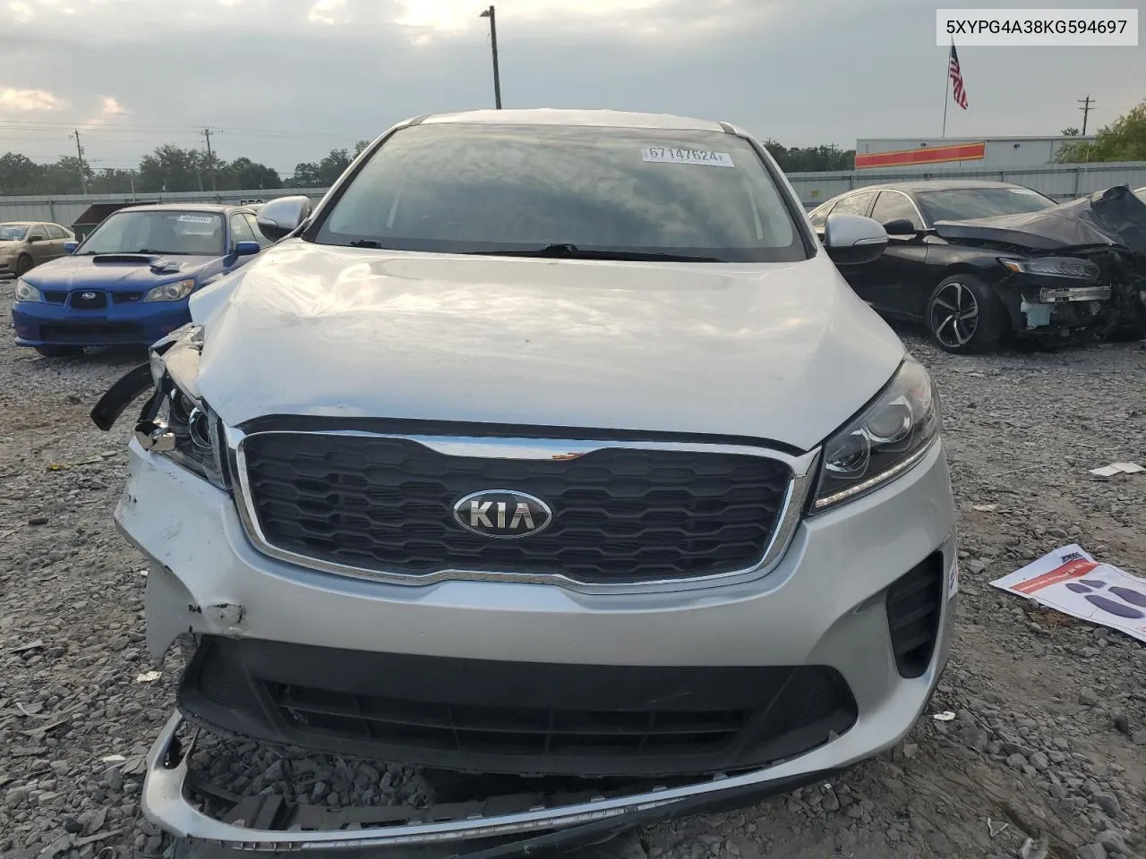 2019 Kia Sorento L VIN: 5XYPG4A38KG594697 Lot: 67147624