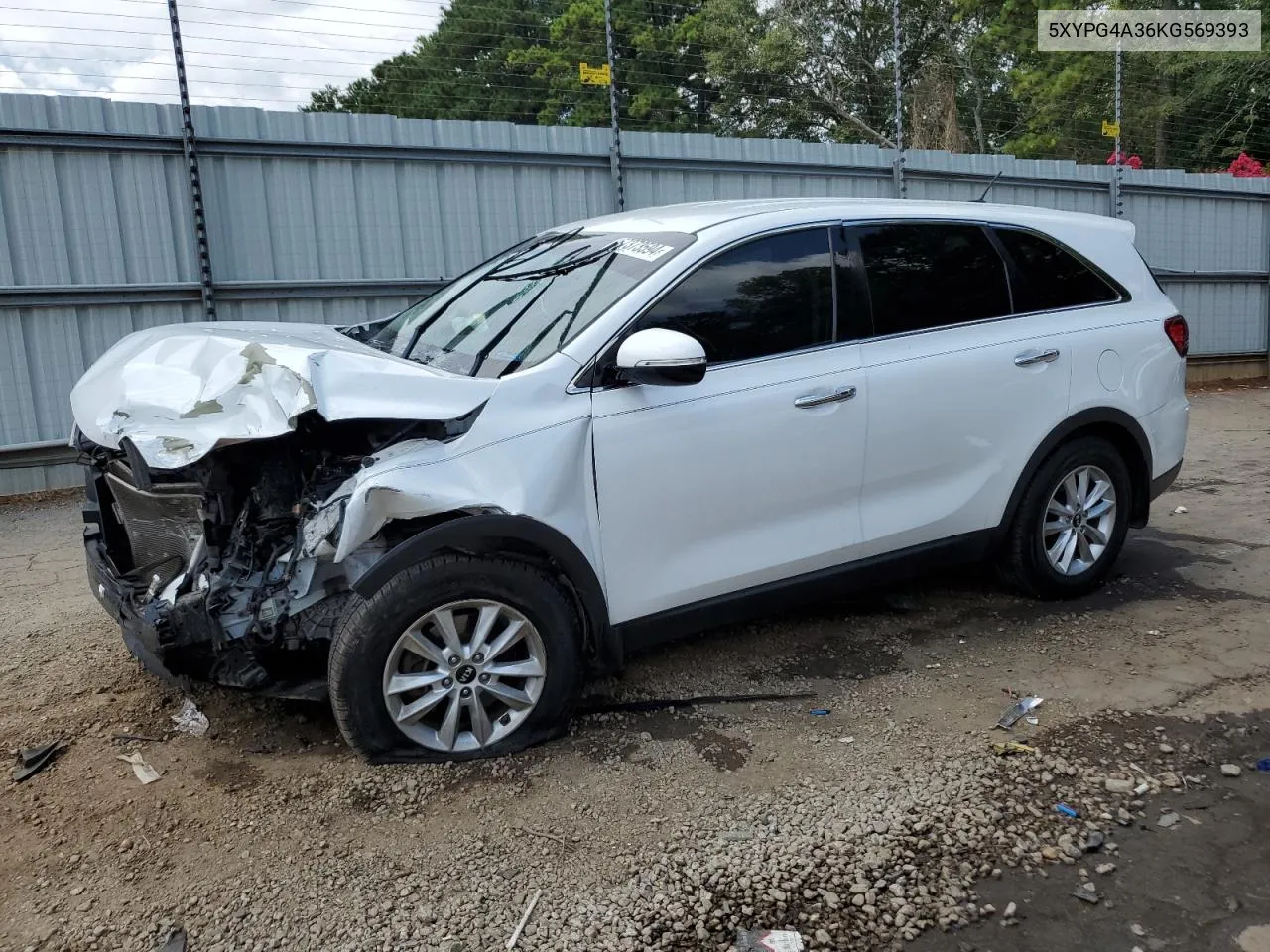 2019 Kia Sorento L VIN: 5XYPG4A36KG569393 Lot: 67373594