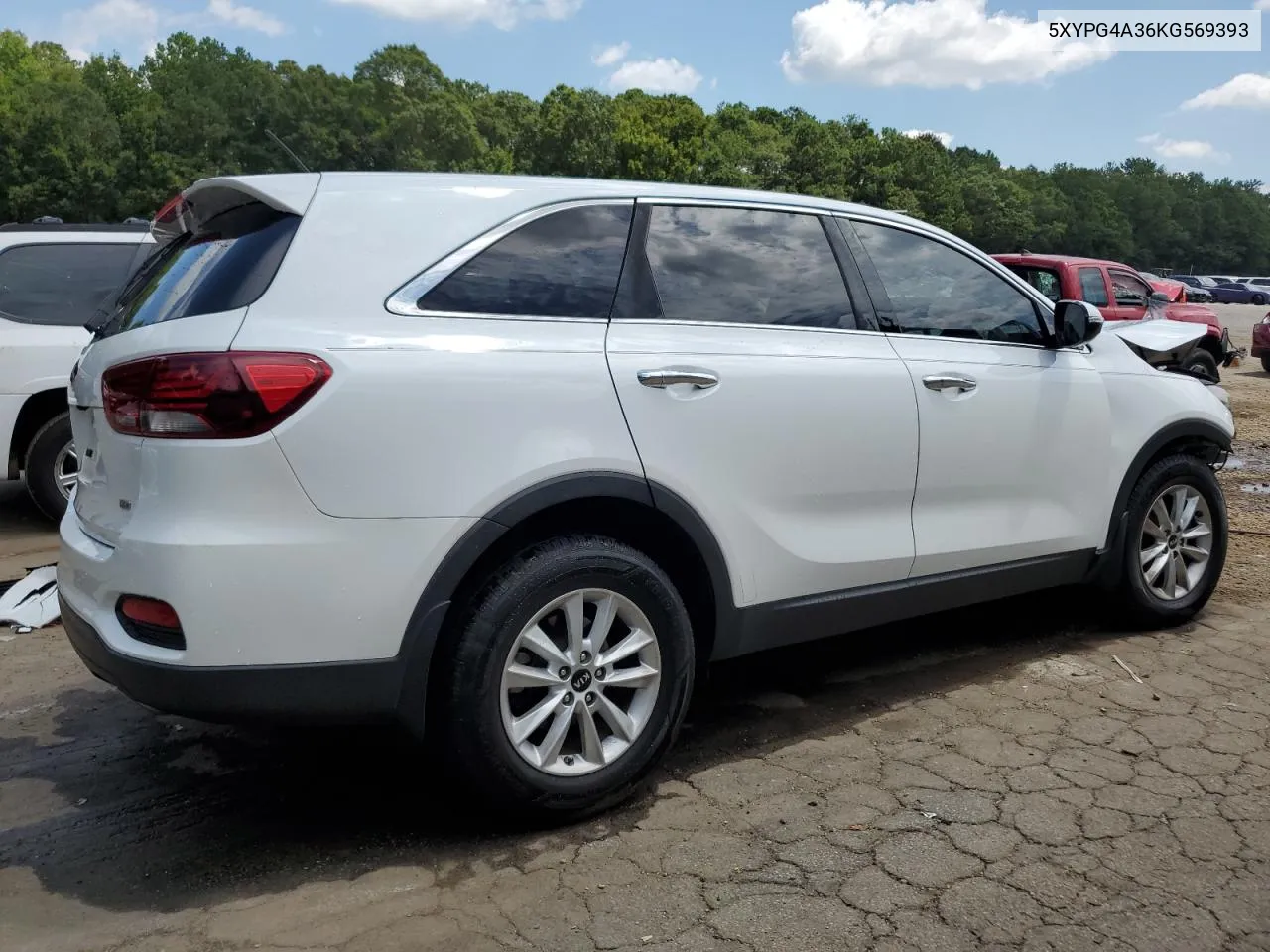 2019 Kia Sorento L VIN: 5XYPG4A36KG569393 Lot: 67373594