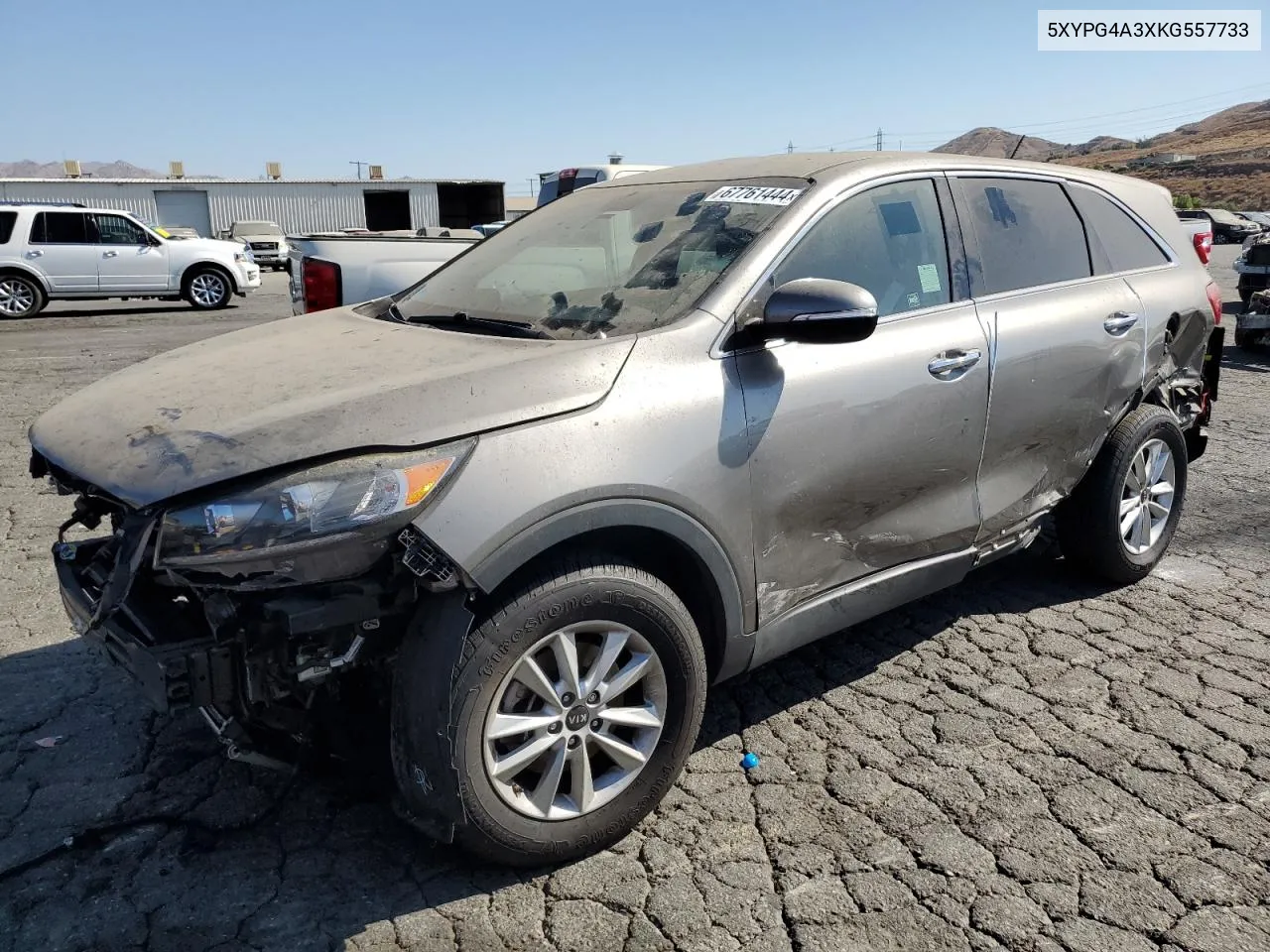 2019 Kia Sorento L VIN: 5XYPG4A3XKG557733 Lot: 67761444