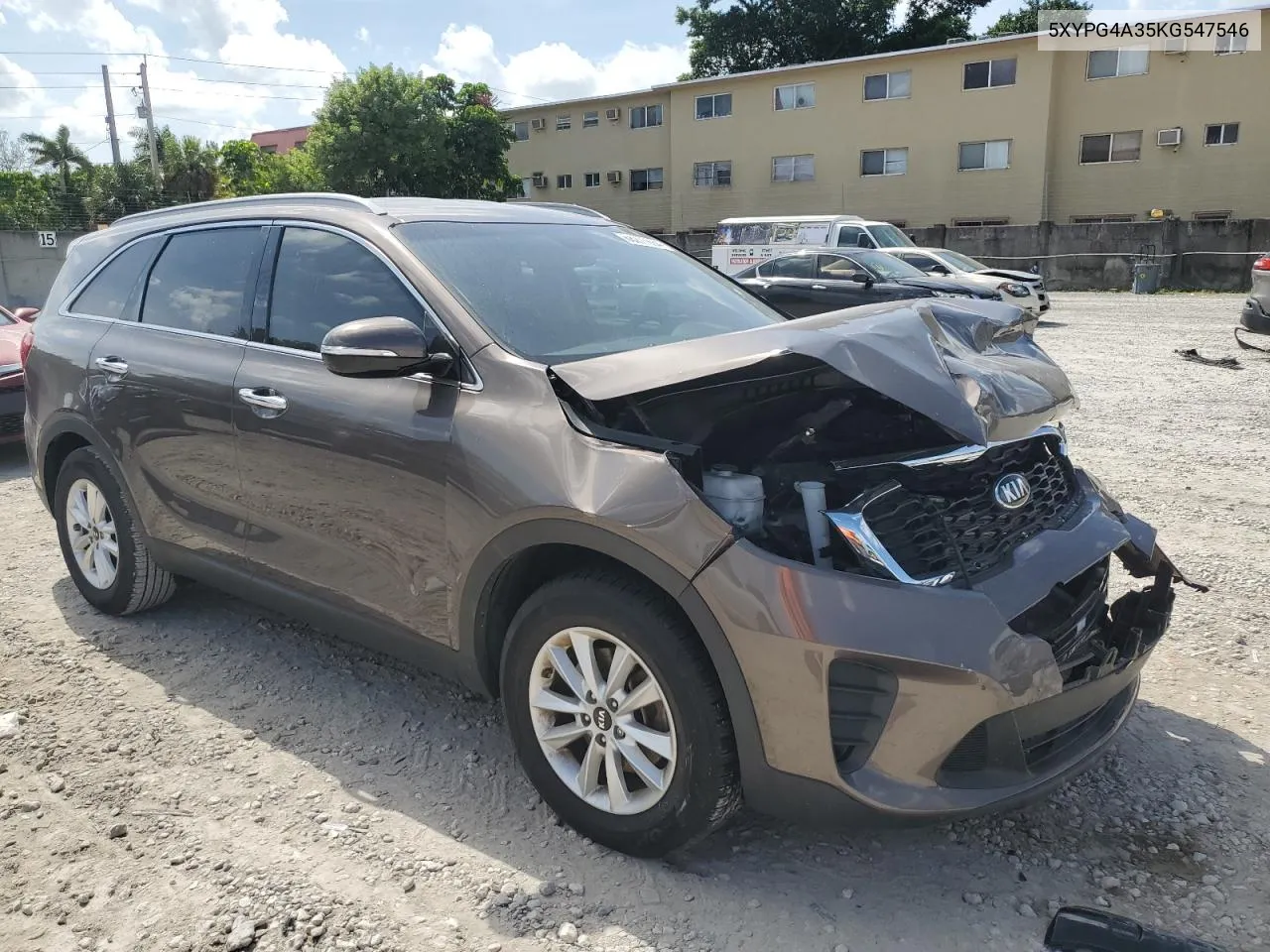 2019 Kia Sorento L VIN: 5XYPG4A35KG547546 Lot: 68277664