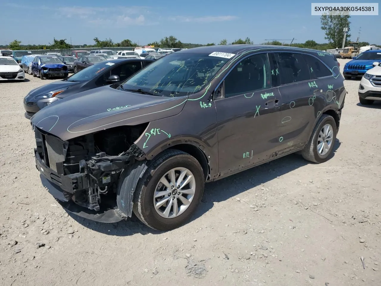 2019 Kia Sorento L VIN: 5XYPG4A30KG545381 Lot: 69011704