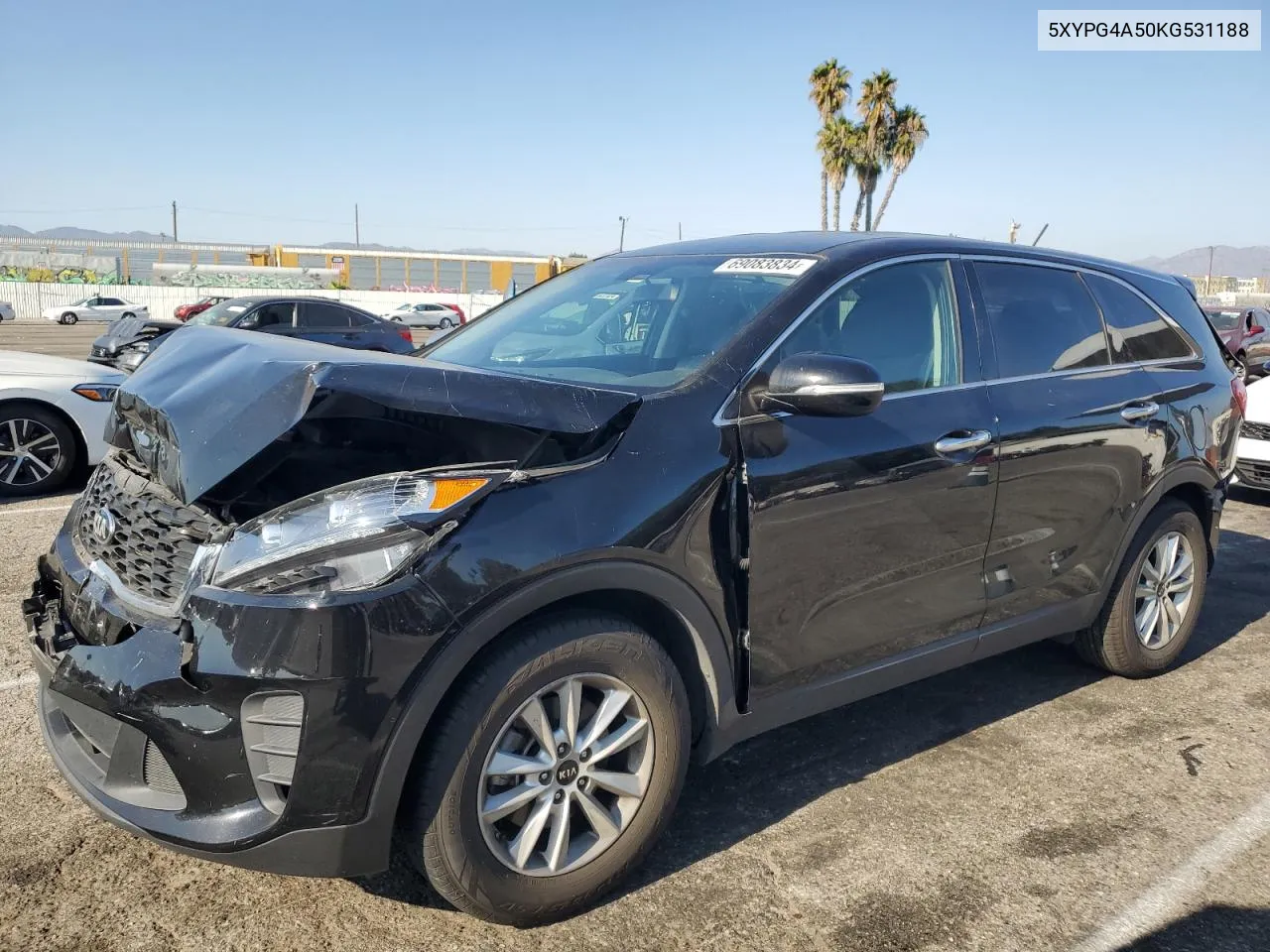 2019 Kia Sorento Lx VIN: 5XYPG4A50KG531188 Lot: 69083834