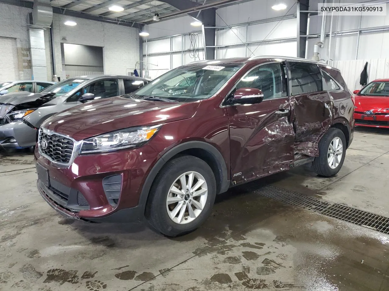 2019 Kia Sorento L VIN: 5XYPGDA31KG590913 Lot: 69207444