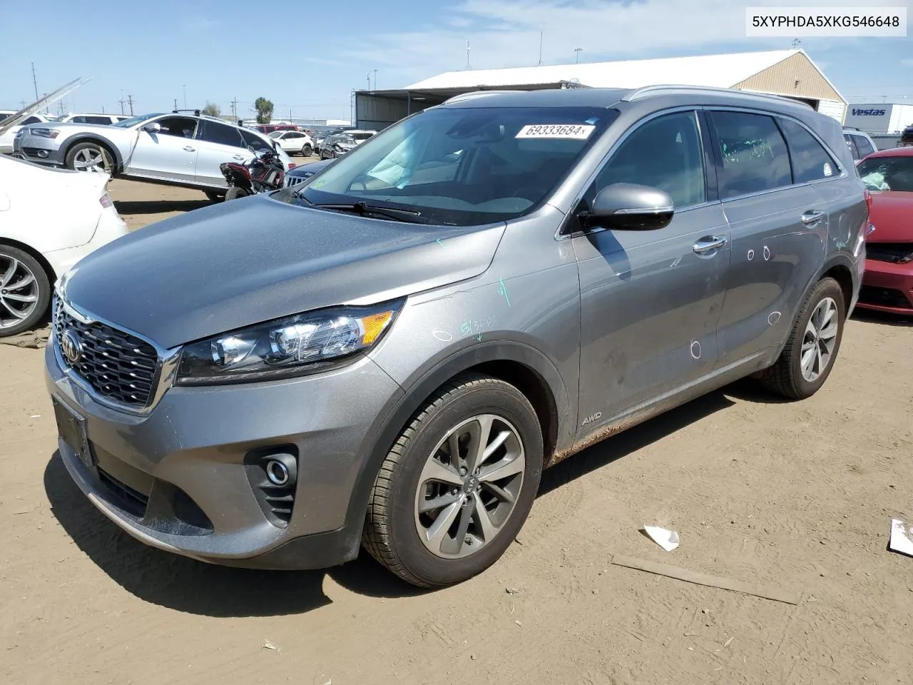 2019 Kia Sorento Ex VIN: 5XYPHDA5XKG546648 Lot: 69333684