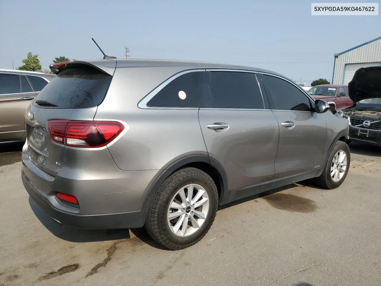 2019 Kia Sorento Lx VIN: 5XYPGDA59KG467622 Lot: 70882234