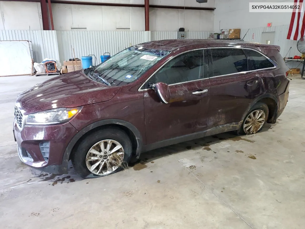 2019 Kia Sorento L VIN: 5XYPG4A32KG514052 Lot: 71103324