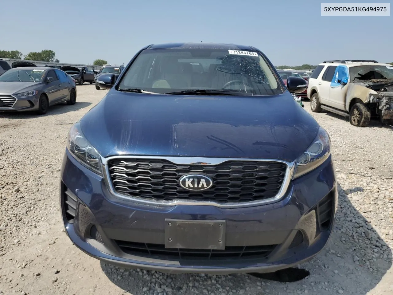 2019 Kia Sorento Lx VIN: 5XYPGDA51KG494975 Lot: 71244764