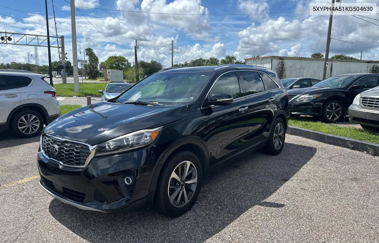 2019 Kia Sorento Ex VIN: 5XYPH4A51KG504630 Lot: 71320074